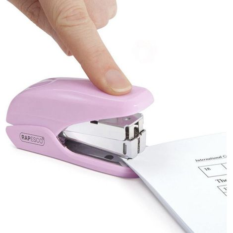 Mini agrafeuse Rapesco 1337 X5 moins d'effort rose clair (1/2)