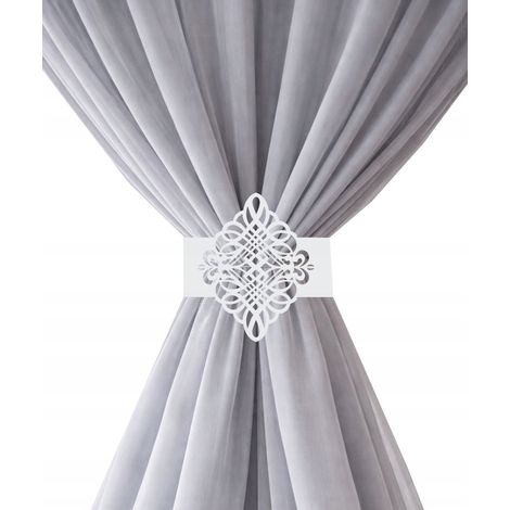 Z18 Elegante clip per tende decorative bianche traforate