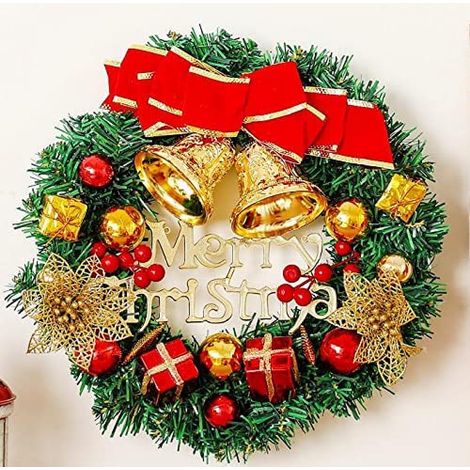 1 Couronne de Noël, 30 cm, PVC écologique, décoration réaliste, porte intérieure extérieure (1/5)