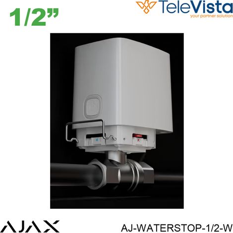 AJAX - 52271 - VALVOLA DI CHIUSURA DELL'ACQUA WIRELESS DA 1/2". COLORE BIANCO.