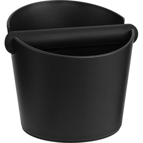Grand bac à marc d'espresso de 6,3 pouces avec conception antichoc, doté d'une barre de frappe amovible et d'une base antidérapante. (1/5)