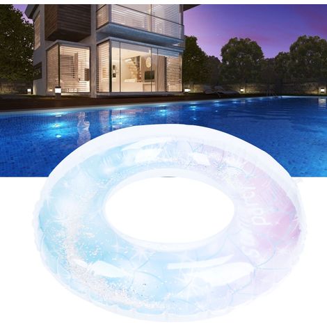 Bouée de piscine gonflable lumineuse, anneau flottant coloré pour l'été (1/5)