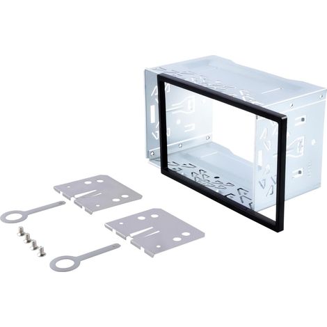 Cadre de Montage Autoradio Cage d'Autoradio Double 2 DIN Durable Autoradio Cadre de Montage Antirouille,Fente d'installation Kit Montage pour Autoradio, Lecteur DVD de Voiture, Navigation GPS (1/5)