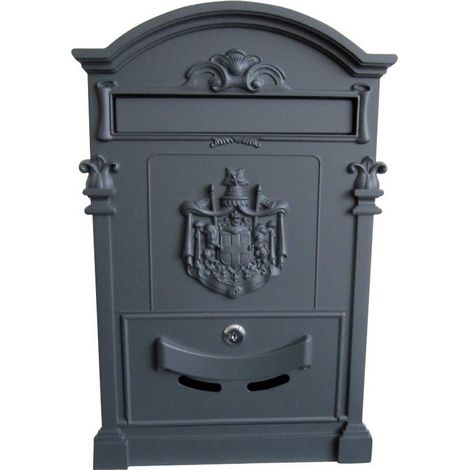 Cassetta postale 300x82x465h grigio alluminio pressofuso - Salone