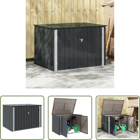Boîte de rangement extérieur - Boîte de Rangement de Jardin Noir 151,5 x 107 x 100 cm Acier (1/5)