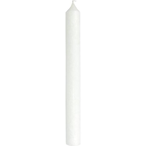 Candela da tavolo Eubion in stearina vegetale 21 cm BIANCA (1 pz.)