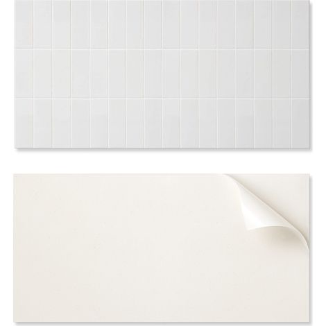 Azulejo de vinilo autoadhesivo con gr谩ficos para cocina, 100 x 50 cm, mosaico sencillo y liso.