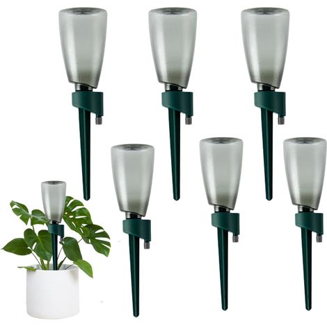 Dispositifs d'arrosage des Plantes, 6 Kits d'irrigation à Goutte Automatique de 500 ML avec soupape de Commande à libération Lente, goutteur d'auto-Poil à Goutte pour Les Fleurs de Plante (1/5)
