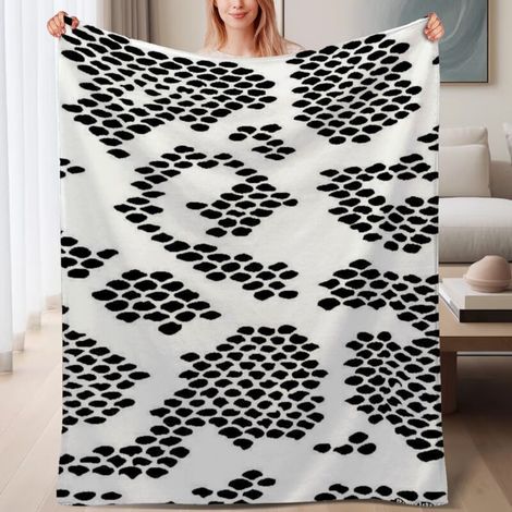 Couverture de lit en polaire, jeté doux et chaud de printemps, légère et luxueuse en microfibre de polyester, décoration intérieure, cadeau idéal pour hommes et femmes,6080 pouces (1/4)