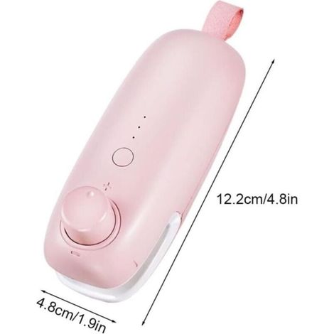 Mini scelleuse sous vide thermique rechargeable USB 2 en 1, portable pour sacs de chips et sacs en plastique de conservation des aliments – Blanc (1/3)