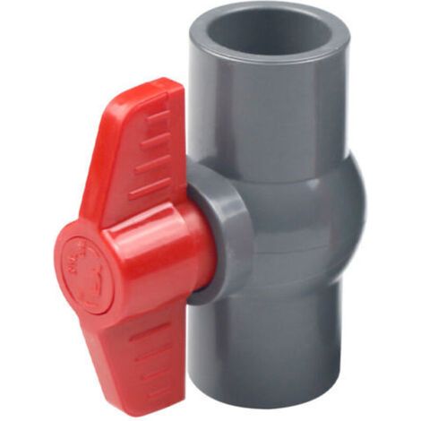 PVC-Kugelhahn, U-PVC-Kunststoffventil, gerade Verbindungsstücke zur Durchflussregelung und Absperrung (φ40 mm)
