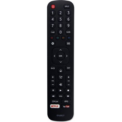 Télécommande TV Compatible avec Hisense EN2B27 avec Boutons Netflix et YouTube (1/5)