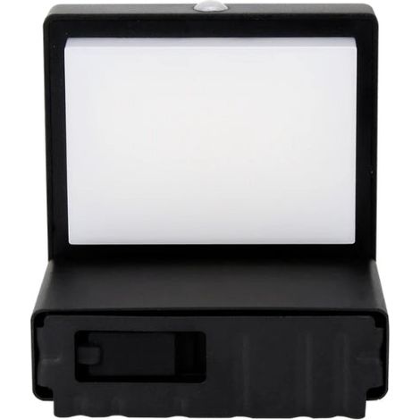 Applique Murale Solaire 220lm USB-C Carré IP54 Noir - Blanc Chaud - SILUMEN (1/2)