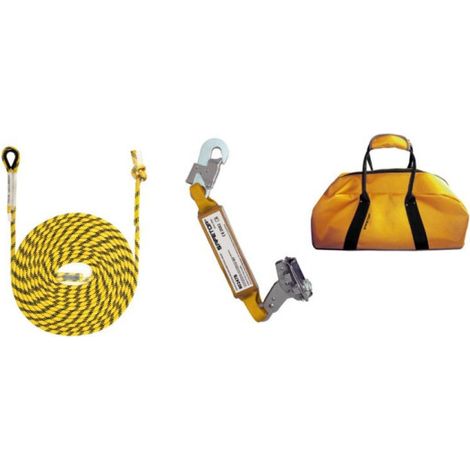 Kit de línea de vida vertical en varias medidas con altochut y bolsa SAFETOP Kit vertical 100 m