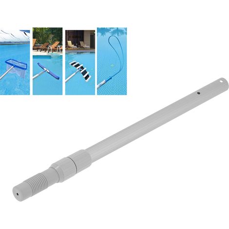 Pértiga telescópica para limpieza de piscinas: pértiga de aluminio de 2 piezas para recoger, cepillar y aspirar. (1/5)