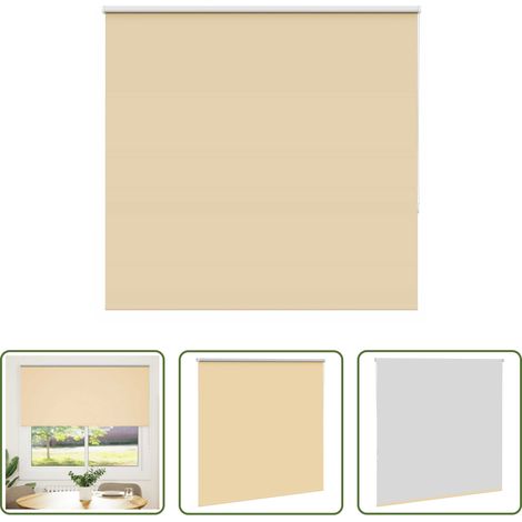 Sichtschutz - Verdunkelungsrollo Beige 165x150 cm Stoffbreite 161,6 cm (1/5)