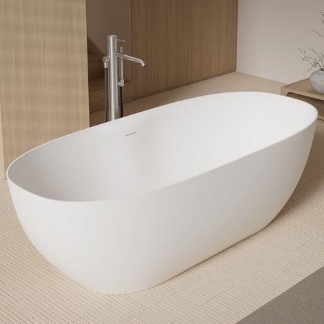 SELMA 180x80 Bicolore Café mat - Blanc mat +bonde