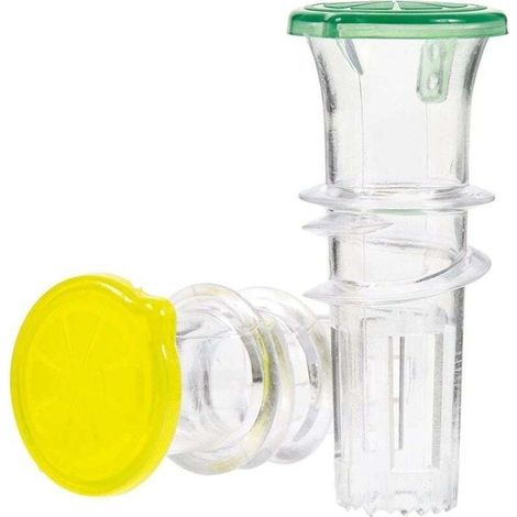 Spremiagrumi - Confezione da 2 - Spremiagrumi in plastica senza BPA - Estrattore di succo compatto con coperchio - Spremi il lime per cocktail e bevande