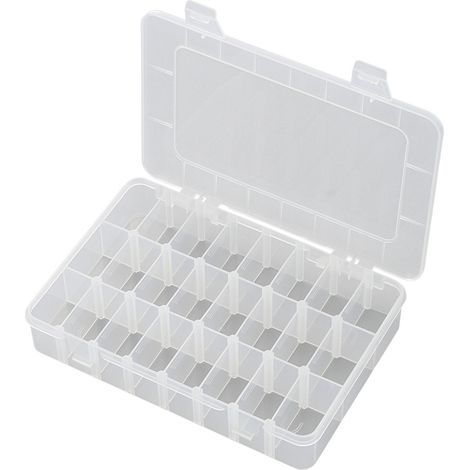 TRU COMPONENTS EKB-206 Sortimentskasten (L x B x H) 200 x 130 x 35 mm Anzahl Fächer: 24 variable Unt