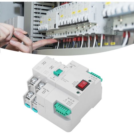 Alimentation à découpage automatique double sur rail DIN CHLT-63/2P AC220V, 100 A, avec transfert de puissance ininterrompu. (1/5)
