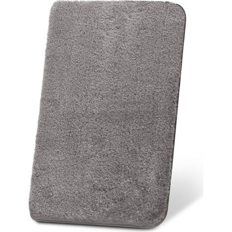 Beautissu Tapis de Bain BeauMare FL - Antidérapant Absorbant	Gris clair, 80cm, 50cm