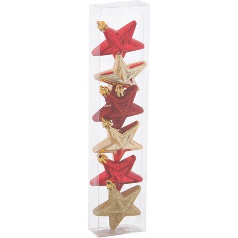 Tema navideño Plastic Star x 6 - Feeric lights & christmas