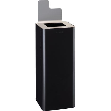 Poubelle de tri sélectif Solstice Signature - autres déchets - 60l - gris manganèse / gris clair - RAL 9022 (1/4)