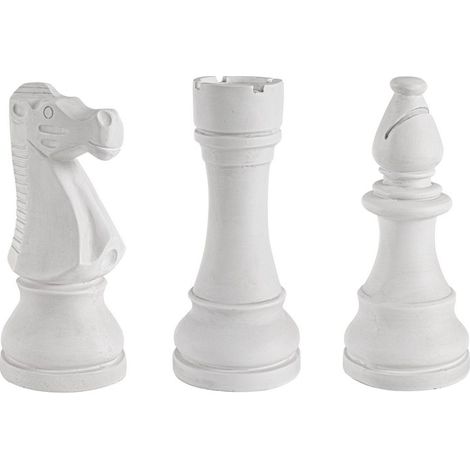 DECORAZIONE CHESS 3 FIGURE BIANCO 3 ASSORTITE