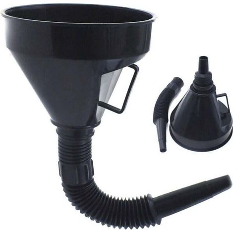 Entonnoir de Carburant de Bouche avec poignée, Grands entonnoirs en Plastique Entonnoir de Filtre à Essence de Voiture Bec Flexible