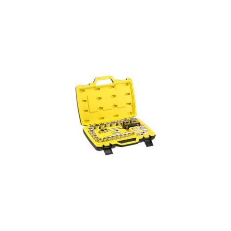Stanley FMMT82685-1 Juego de 21 Dados Cromados Plateados