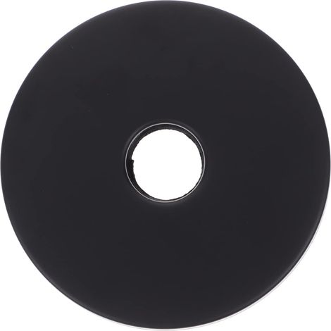 Plaque D'écusson Ronde en Acier Inoxydable Noir pour Valves d'angle et Radiateurs, Couverture de Plomberie Joint en Caoutchouc et Bride de Remplacement (1/5)