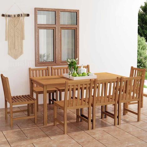 Teenpull – 9-teiliges Garten-Ess-Set 180 x 90 cm Massivholz Teak (1/5)