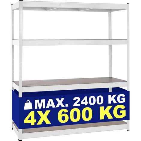 Estanteria robusta 160x60x180 cm Blanco (1/5)