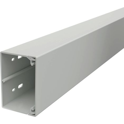 OBO Bettermann Canalina da parete e soffitto con foratura sul fondo 60x90x2000 polivinilcloruro grigio chiaro RAL 7035, 6027113