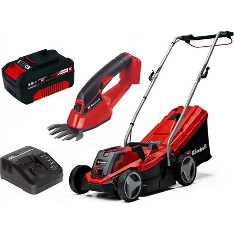 Einhell Rasenmäher GE-CM 18/33 Li 18V Akku 4.0 Ah + Ladegerät + Grasschere (1/5)