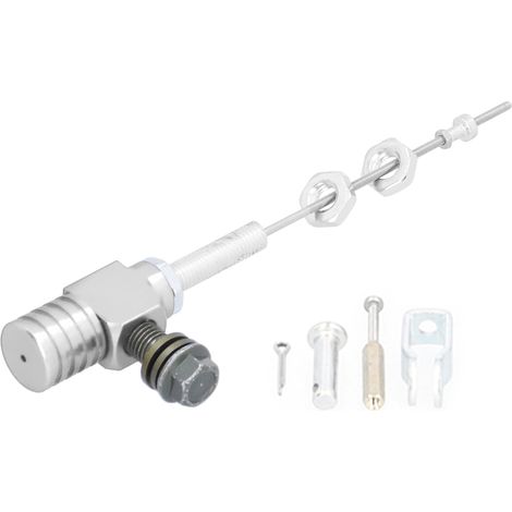 Maitre-cylindre d'embrayage hydraulique M10x1,25mm en alliage d'aluminium - Pièce de rechange pour moto, quad, dirt bike - Argent (1/5)