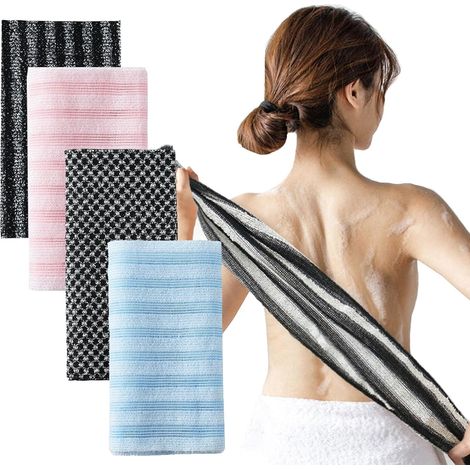 Serviette de douche exfoliante Blissal, serviette Blissal pour hommes et femmes, 4 couleurs