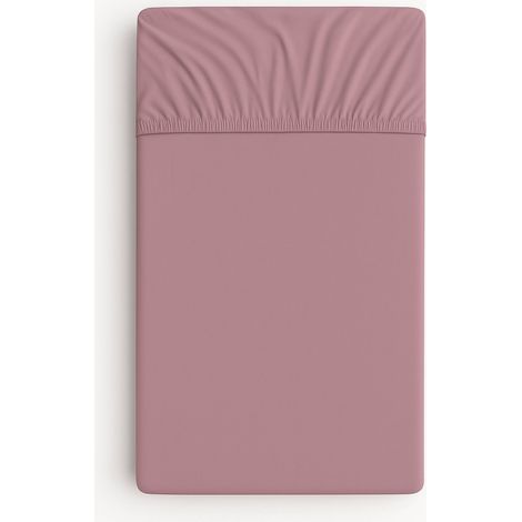 Sábana bajera de algodón para cuna 120x60 cm - rosa retro (1/2)