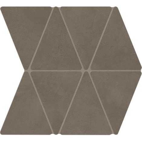 Mosaïque effet Béton Brun Terre Triangle 36,7x33,8x0,9 cm Mat Benzaro - Mur intérieur (vendu par carton de 0,496 m²) - RO'MA CARRELAGE