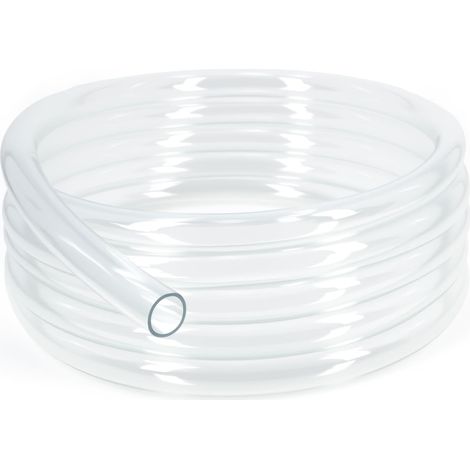 Tuyau Flexible en PVC de 10 x 12 mm, Tube en Plastique Transparent de 5 Mètres, Tuyau à Paroi Mince d'une Épaisseur de Paroi de 1 mm (1/5)