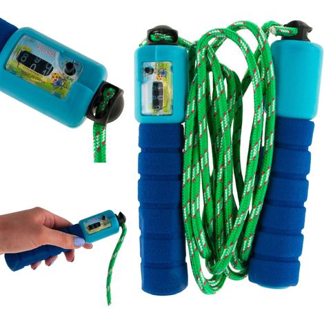 SP60 Springseil mit Sprungzähler, 250 cm verstellbares Fitnessseil
