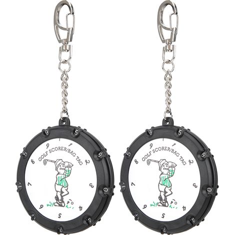 2 pièces Compteur de Coups de Golf Portable, Dispositif de Compte pour 18 Trous avec Porte-clés (1/5)