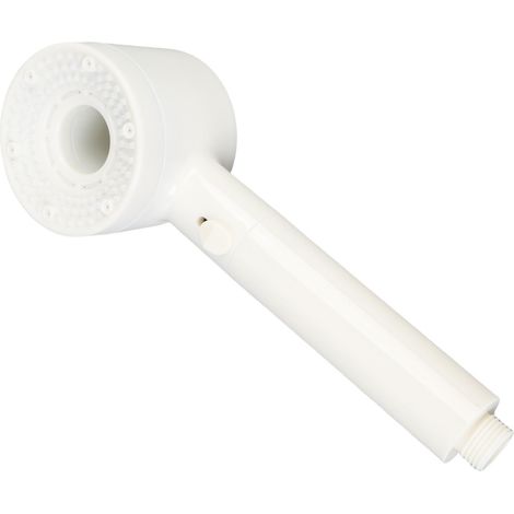 Douchette à main haute pression avec surpresseur, kit flexible salle de bain, filtre intégré blanc (1/5)