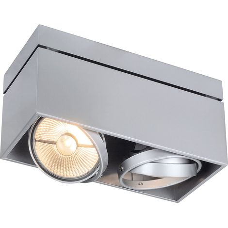 Kardamod Surface Square ES111 Double Plafonnier rectangulaire 2 x GU10 max. 2 x 75 W Blanc 117111 (1/3)