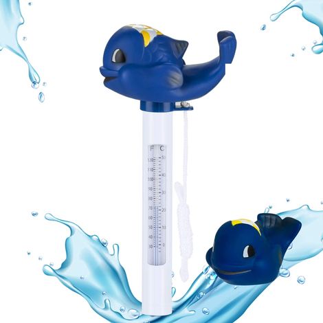 Thermomètre flottant pour piscine avec cordon, résistant aux chocs, pour mesurer la température de l'eau dans les piscines, les spas, les jacuzzis et les aquariums.-AquaForge (1/4)