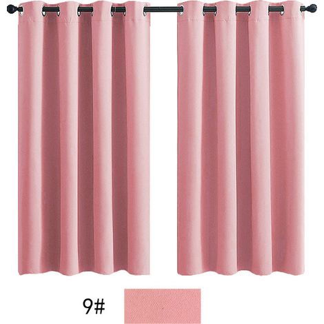 Rideau occultant pour salon, rideau isolant thermique, rideau à œillets, convient pour porte-fenêtre (2 pièces, 107 x 183 cm)