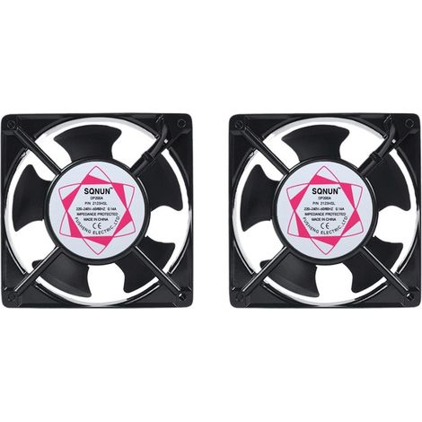Paryou – Ventilateur axial haute température 120 x 120 x 38 mm – Pales en métal silencieuses – Économie d'énergie 30% – Compatible poêles et cheminées - mm-2PCS