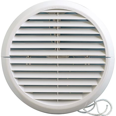 First Plast – Grille aération VMC ronde Ø186 mm PVC – Moustiquaire incluse – Pour tubes 125 à 160 mm – Débit 135 cm² (1/3)