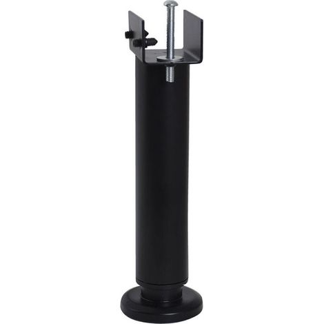 Pied de lit réglable rond BAR PLUS acier noir Ht. max 30 x Diam. 5.8 cm (1/2)