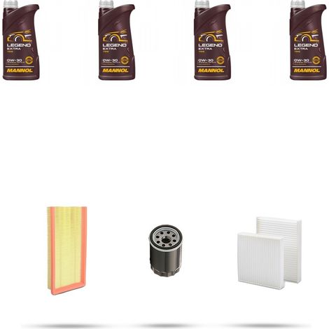 Kit tagliando 3 FILTRI e 4L OLIO compatibile con Peugeot 208 1.2 THP 81kw Dal 2013 (1/4)